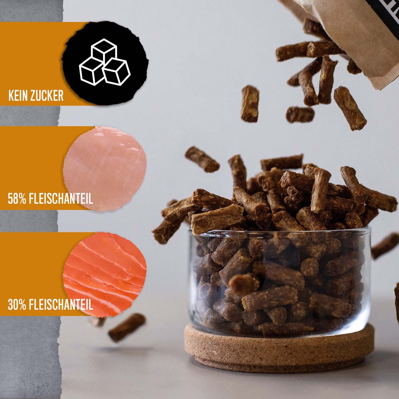 ALPHAZOO Snacks ALPHAZOO Leckerli Huhn & Lachs für Katzen