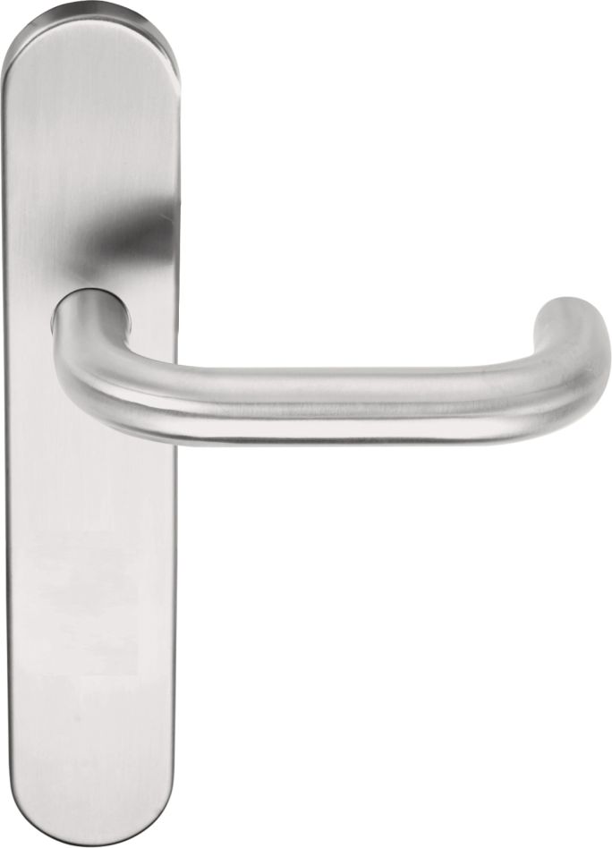 Formani 1501D240INXX0F BASICS LB1-19P13SFC gefederter Türgriff auf Rosette, matt, Edelstahl