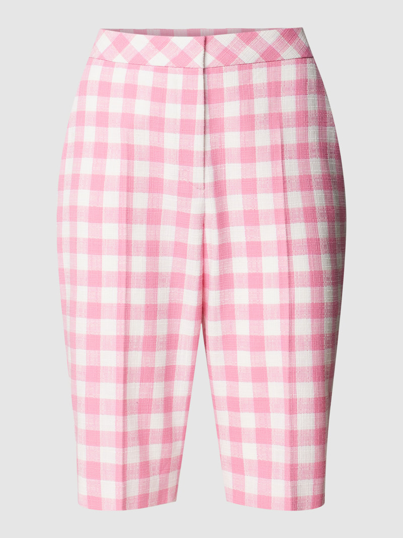 Bermudas mit Karomuster in pink