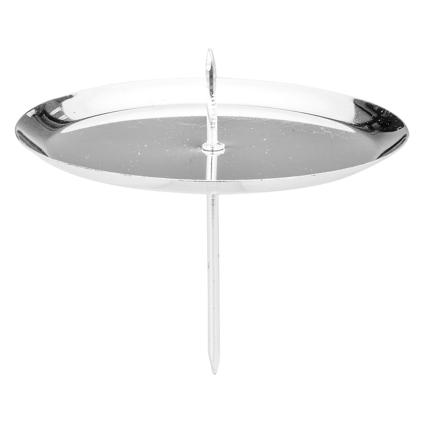 Kerzenhalter, silber, 7,5 cm Ø, 4 Stück