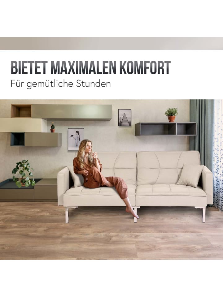MCW Schlafsofa K65, Stoff/Textil creme-beige günstig kaufen onesize