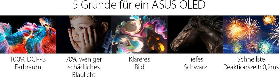 Asus Vivobook Pro 16X OLED M7600QE-L2007W Notebook (40,6 cm/16 Zoll, AMD Ryzen 7 5800H, GeForce RTX 3050 Ti, 1000 GB SSD, OLED-Display)