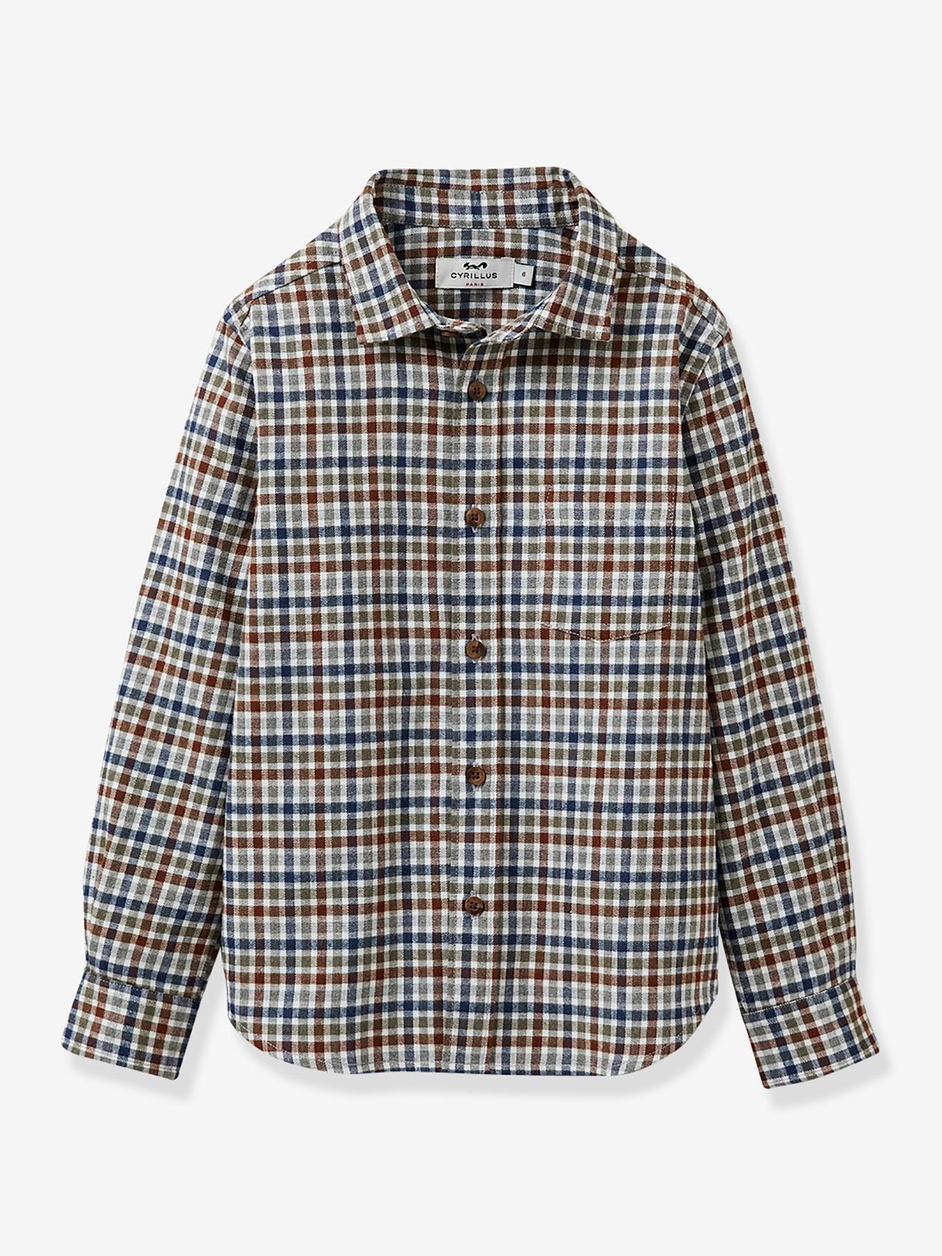 Chemise garçon à carreaux Harley CYRILLUS carreaux blanc