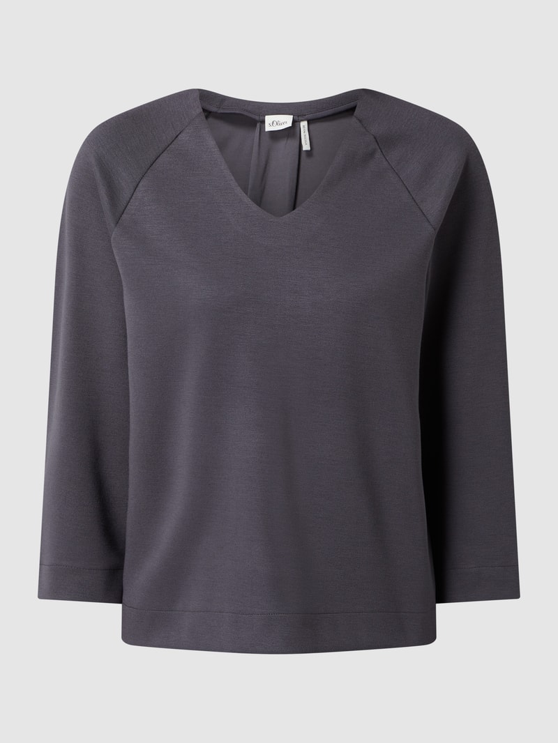 Sweatshirt mit 3/4-Arm in anthrazit