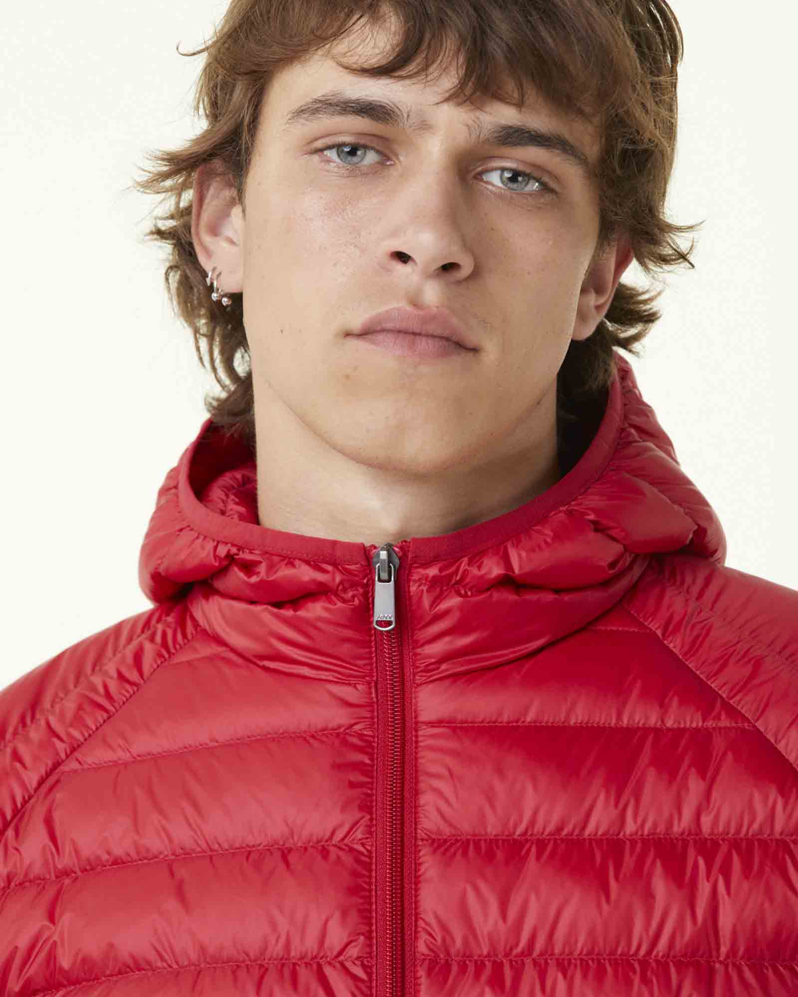 Doudoune légère à capuche Rouge Nico