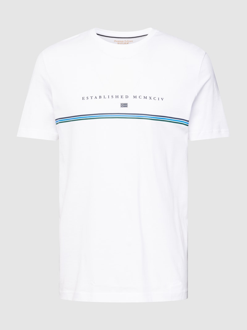T-Shirt mit Brand-Detail in weiß