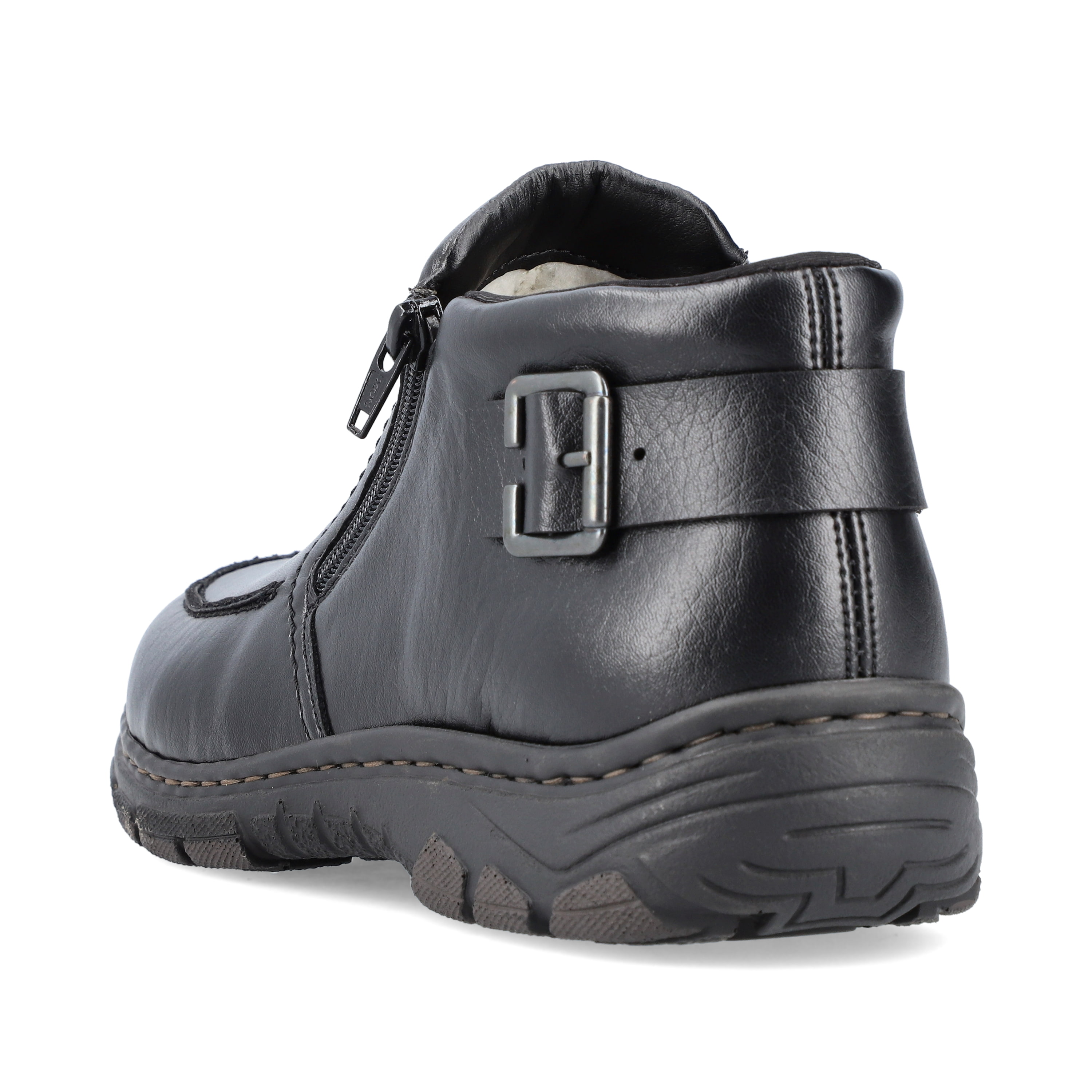 Rieker Herren Slipper glanzschwarz