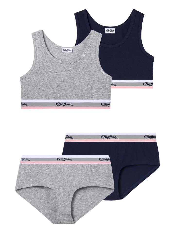 Buffalo Set: Bustier in grau, navy günstig kaufen