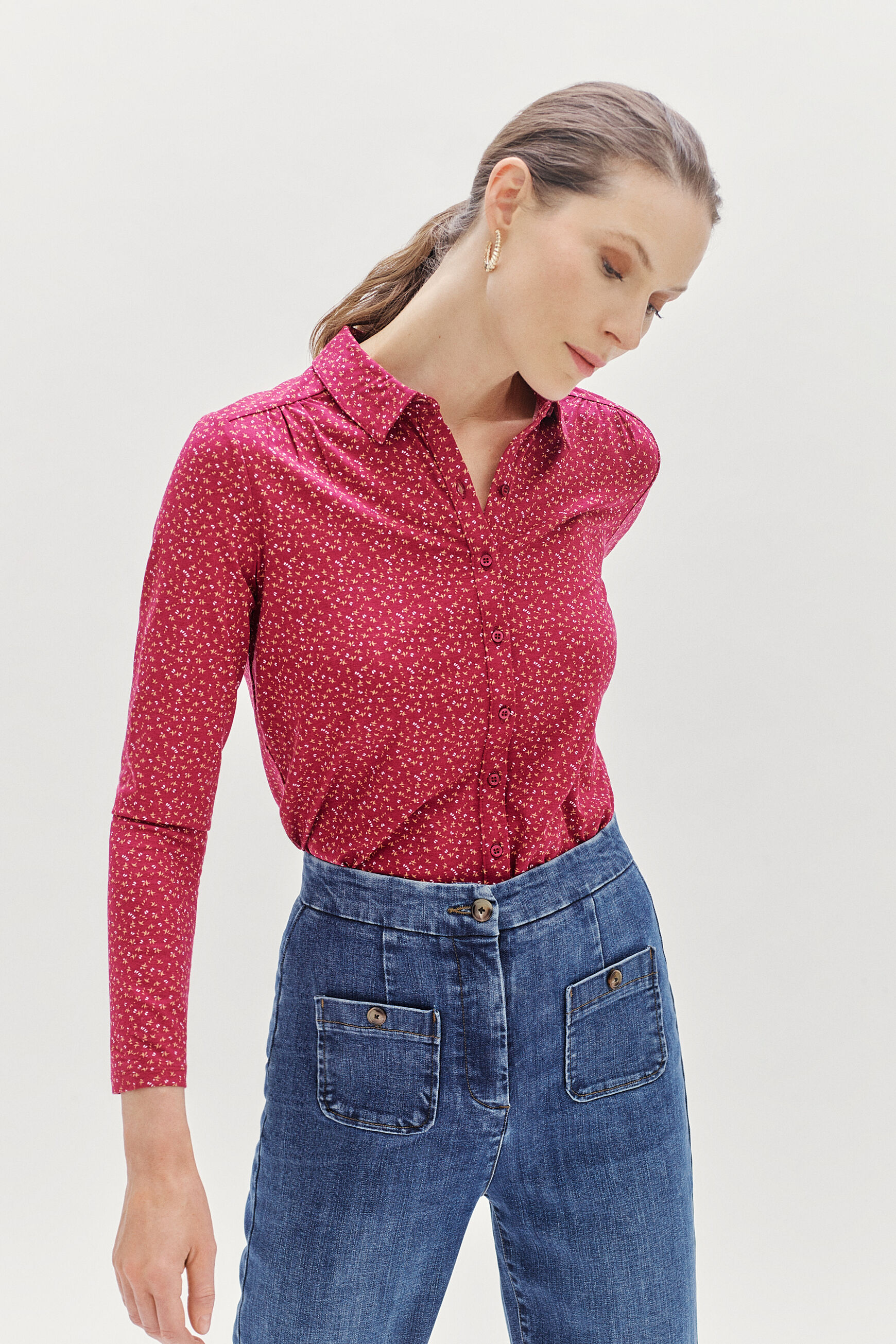 t-shirt jackson petale rose cerise femme