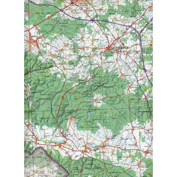 Luxemburg Provinzkarte  1 : 100 000 - Fahrradkarte