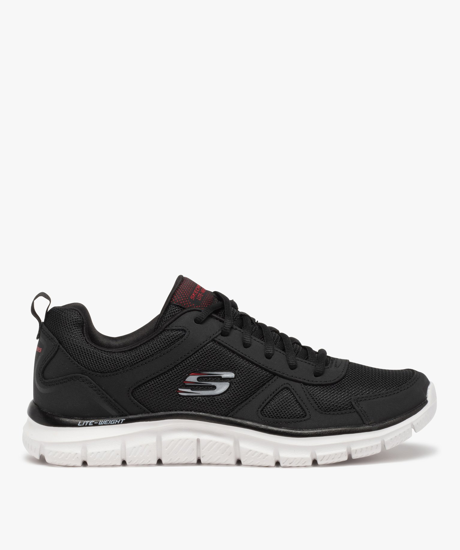 Baskets homme running unies à lacets – Skechers noir | GEMO
