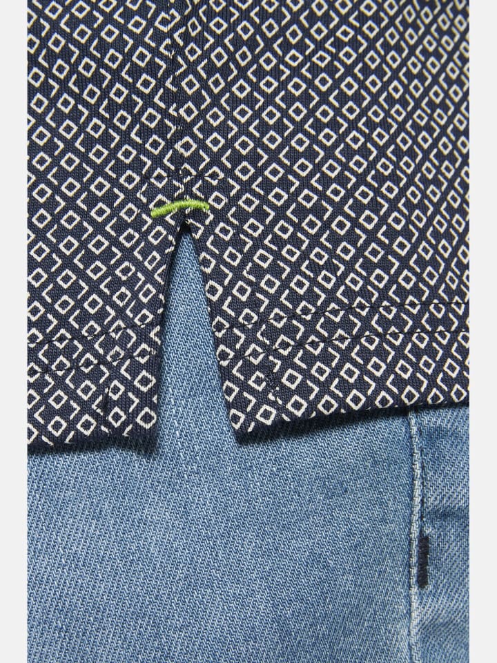 Charles Colby Poloshirt EARL CARNEY in dunkelblau gemustert günstig kaufen