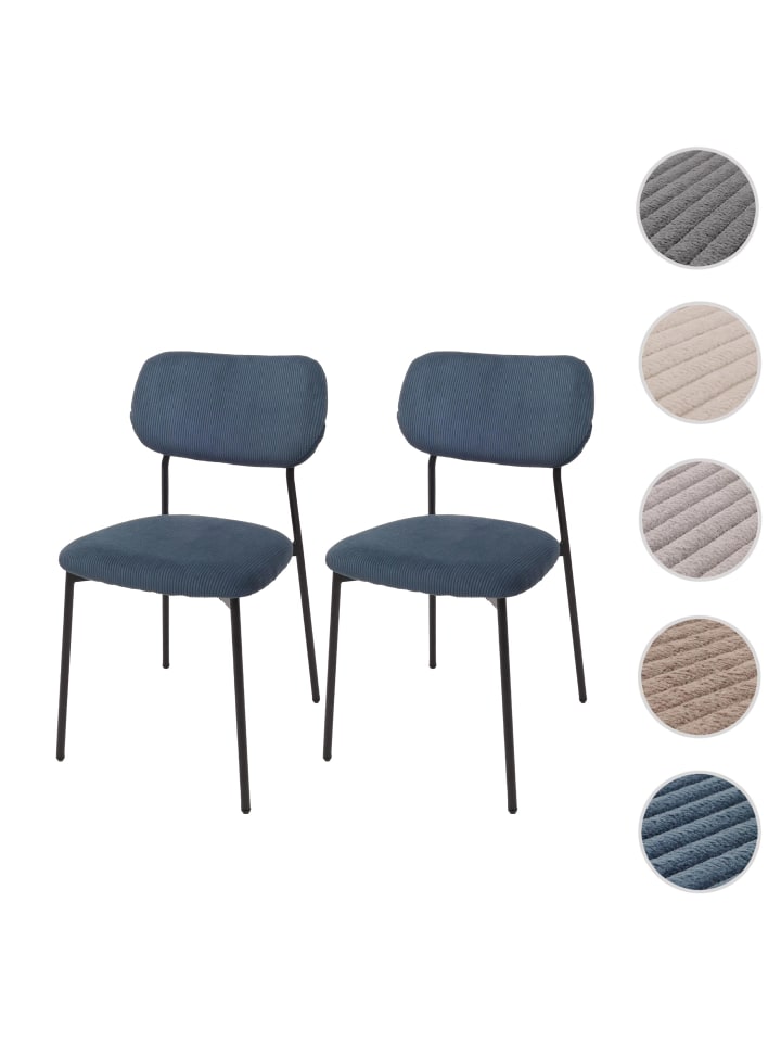 MCW 2er-Set Esszimmerstuhl O26, Blau günstig kaufen onesize