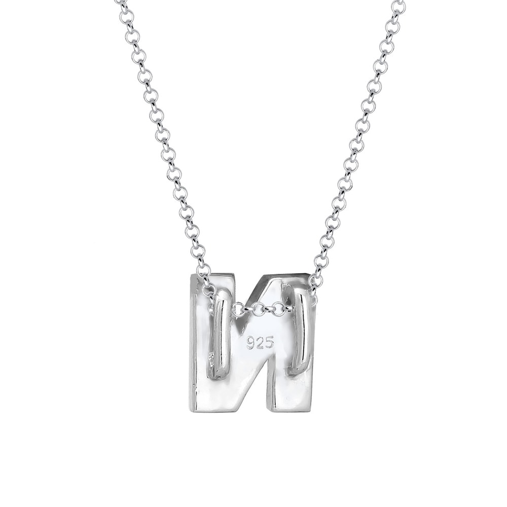Elli Elli Collier Femme Lettre N Initiales Minimal 925 en Argent Sterling Bijoux