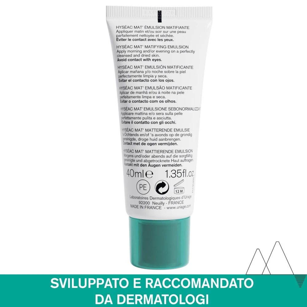 HYSÉAC Mat Mattifying Treatment - Τζελ προσώπου κατά των ατελειών, 24ωρη θεραπεία προσώπου κατά των ατελειών