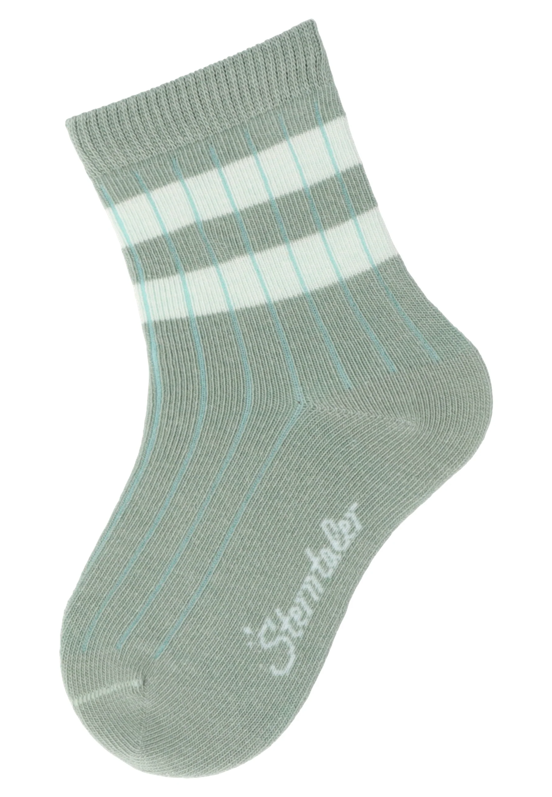 Socken im 6er Pack mit Rippenoptik in graublau