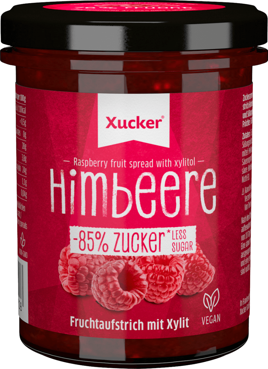 Fruchtaufstrich, Himbeere mit Xylit, 220 g
