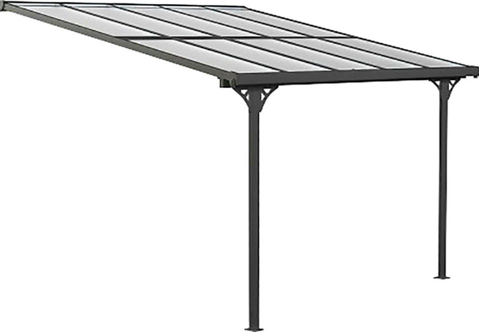 WESTMANN Terrassendach Bruce, BxT: 313x300 cm, Bedachung Doppelstegplatten, Rahmen aus pulverbeschichtetem Aluminium, schwarz