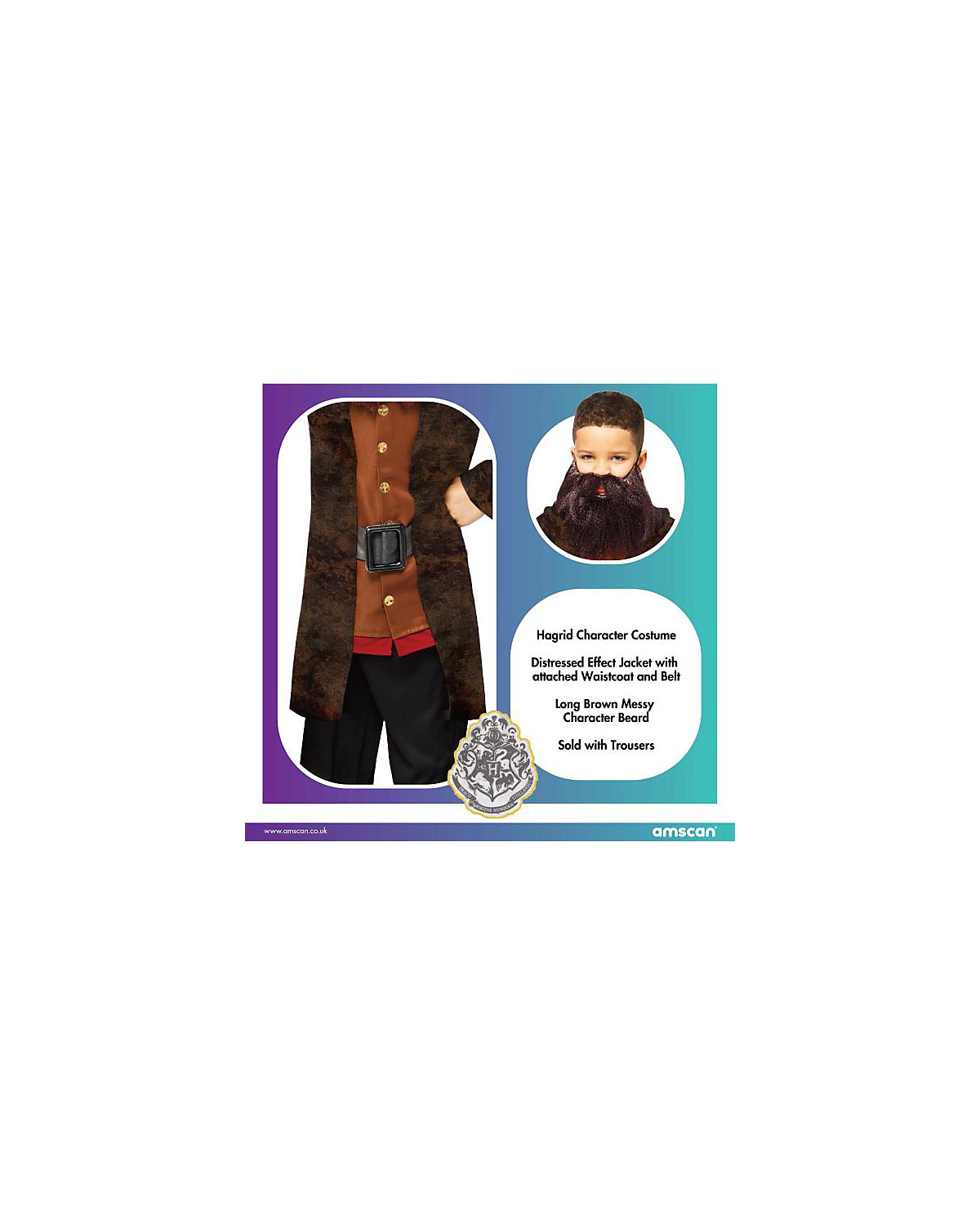 Kinderkostüm Hagrid Alter 4-6 Jahre