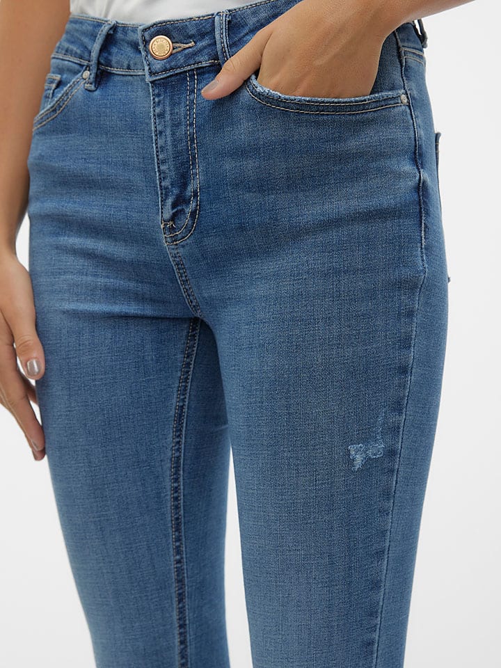 Vero Moda Jeans - Slim Fit - in Blau günstig kaufen