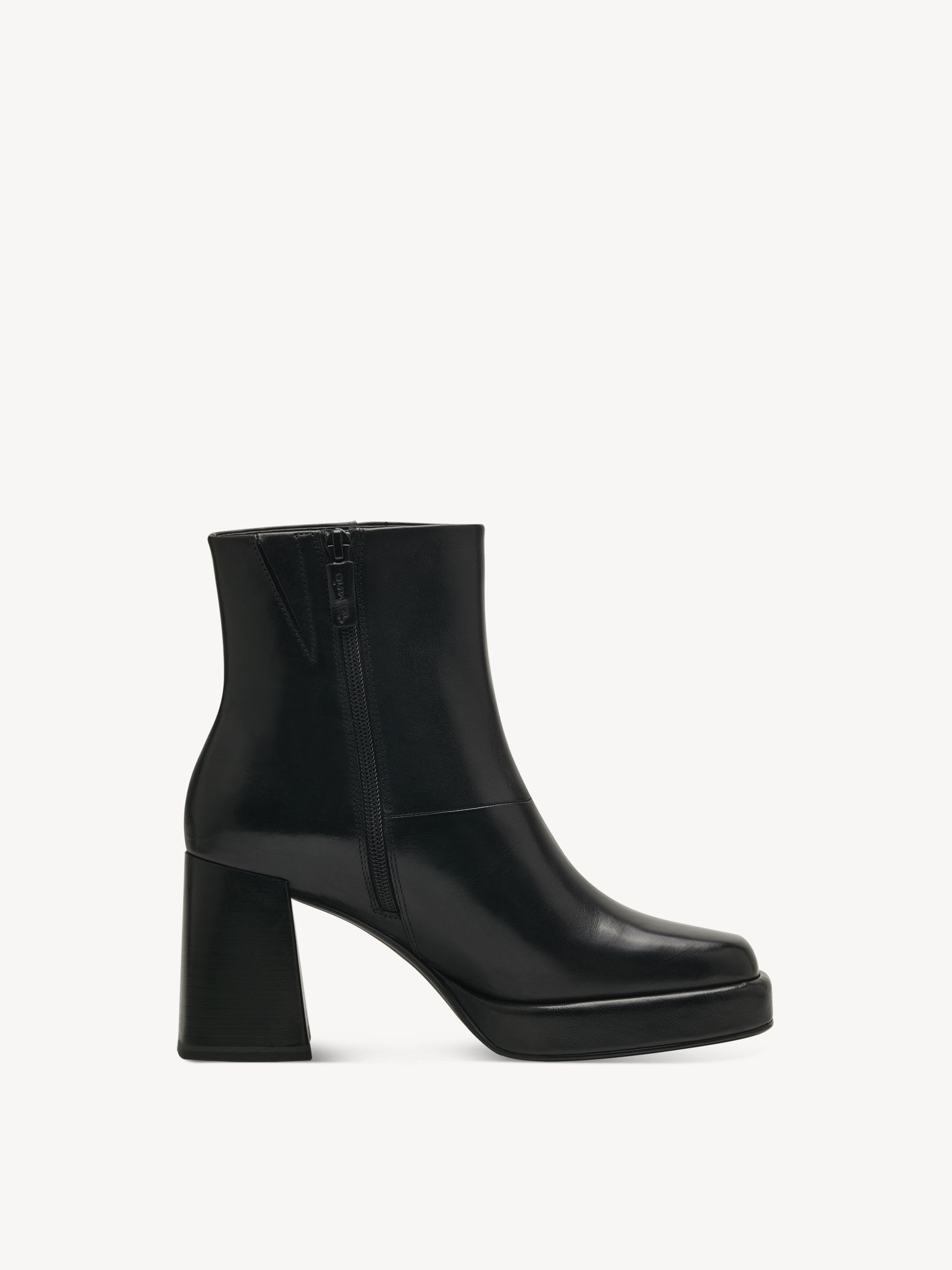 Bottine en cuir - noir