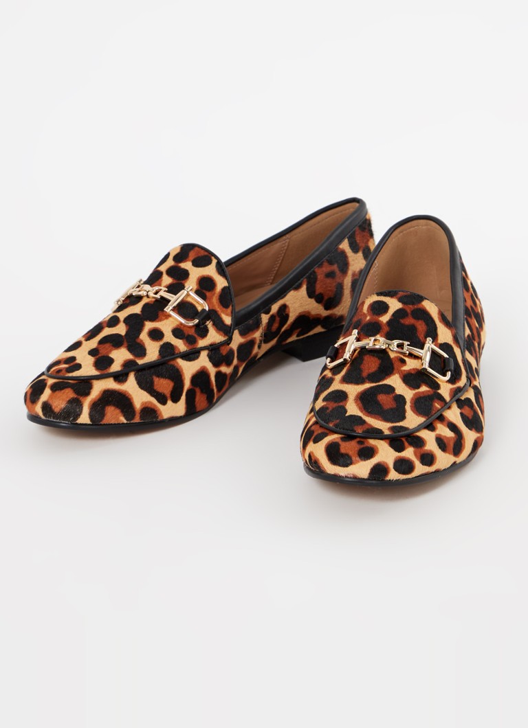 Mocassino Dune London Glair con morsetto e stampa pantera
