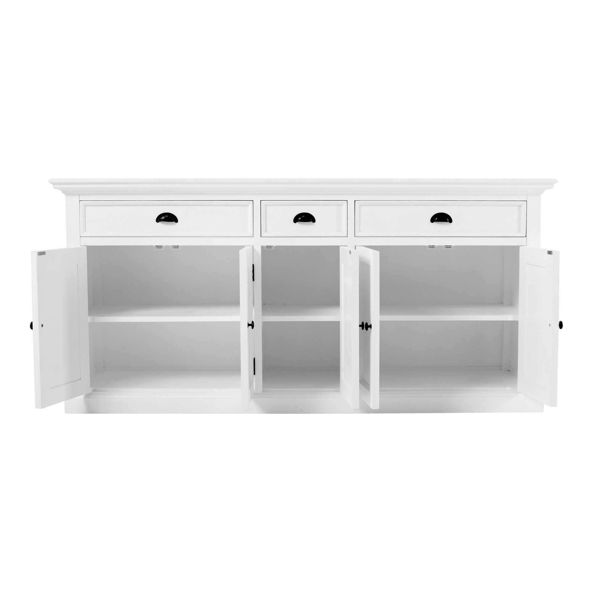 Novasolo Küchenbuffet Halifax Bücherregal 5 Türen und 3 Schubladen