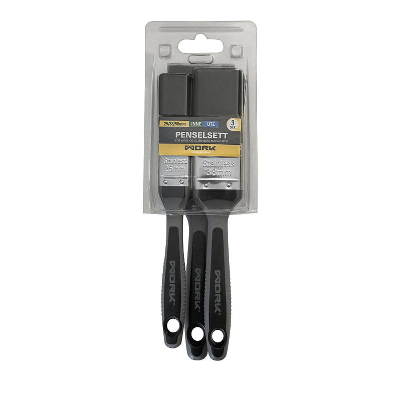 Work Basic Penselsett Work 3-pk 2,5/3,8/5 cm
