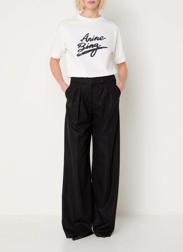 Tricou Anine Bing Jaylin cu logo imprimat