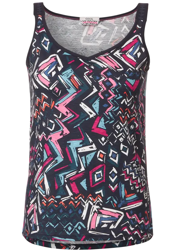 CECIL Printtop in Flammgarn