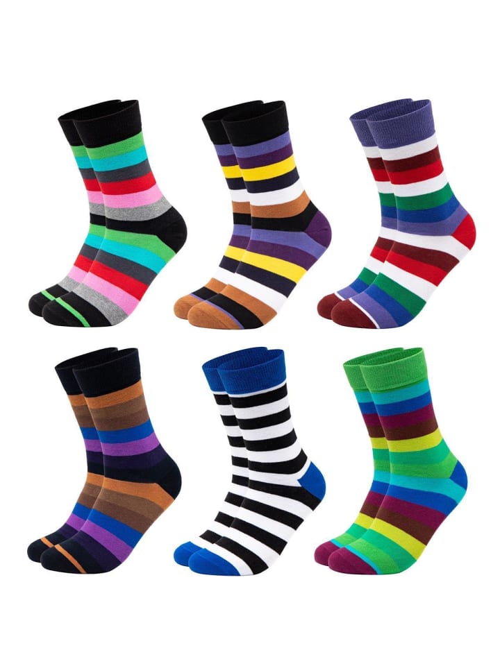 Occulto 6er Pack Bunte Socken Sigi in Streifen günstig kaufen