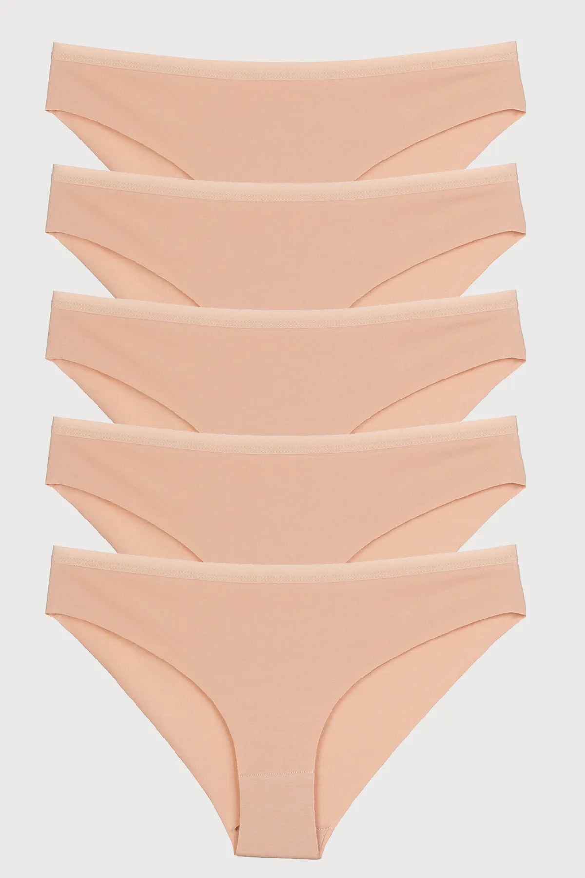 Nicoletta  Damen-Slips 5er-Pack Laser Cut Baumwolle Interlock Lycra TEN