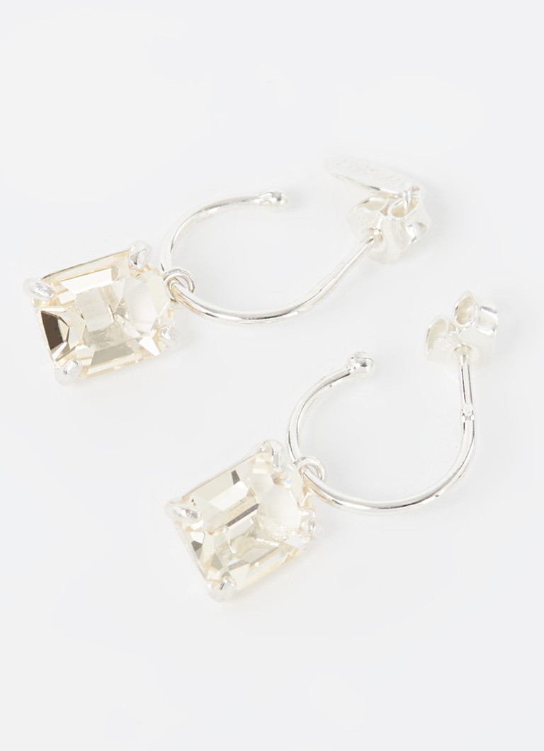 Wouters & Hendrix Silver earrings with citrine