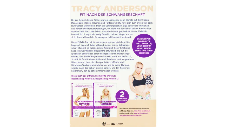 Tracy Anderson - Fit nach der Schwangerschaft  [2 DVDs]