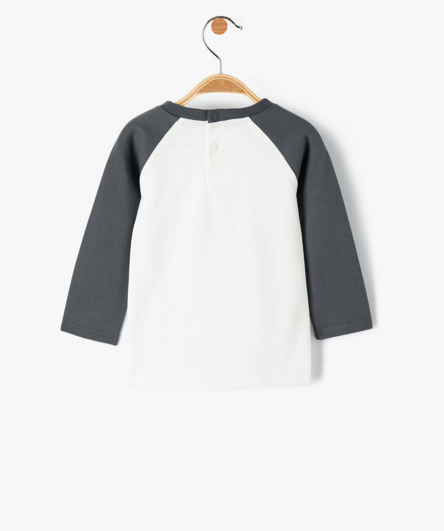Tee-shirt bébé Garçon en coton épais à manches raglan c... ecru | GEMO