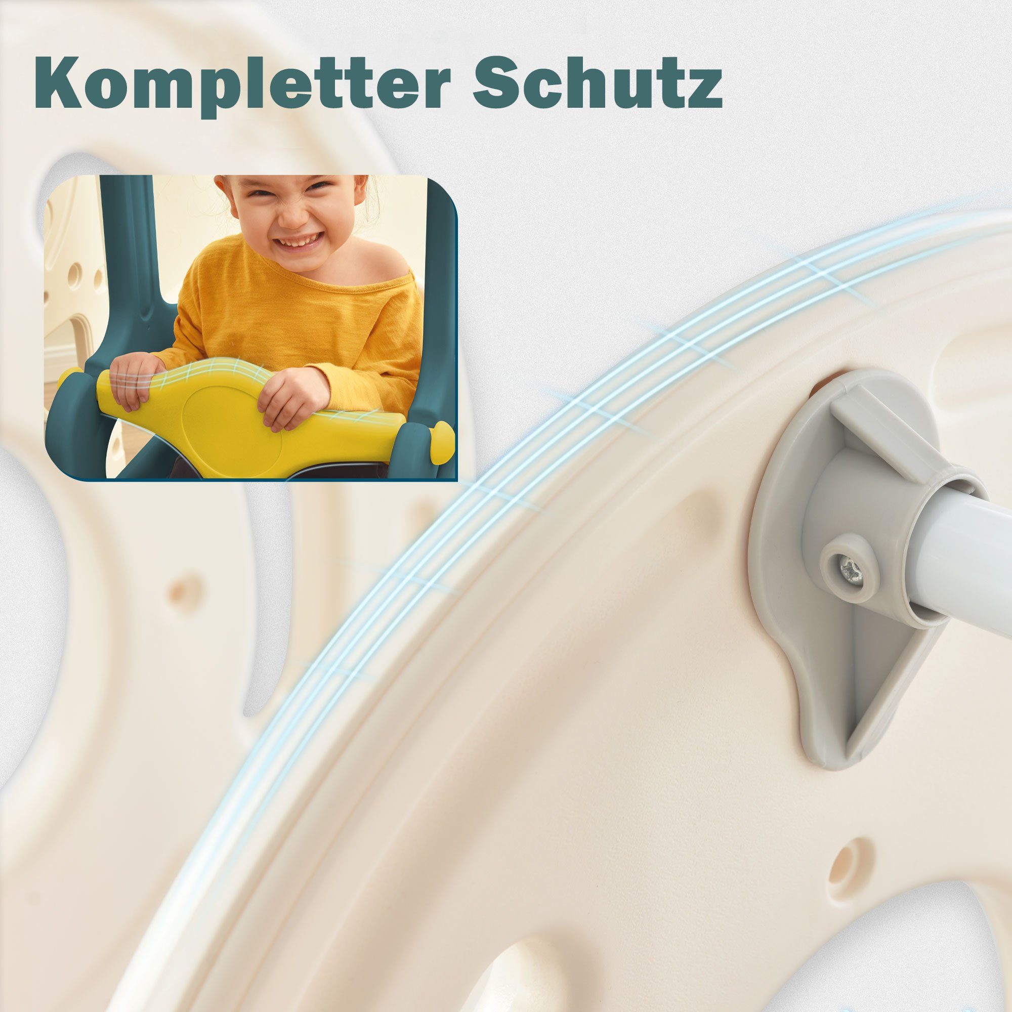 BlingBin Indoor-Rutsche 4-in-1-Kinderrutsche, (1-tlg., Für die Verwendung in Innenräumen), Bus, Rutsche, Aktivitätsleiter, Basketballkorb, passendem Basketball