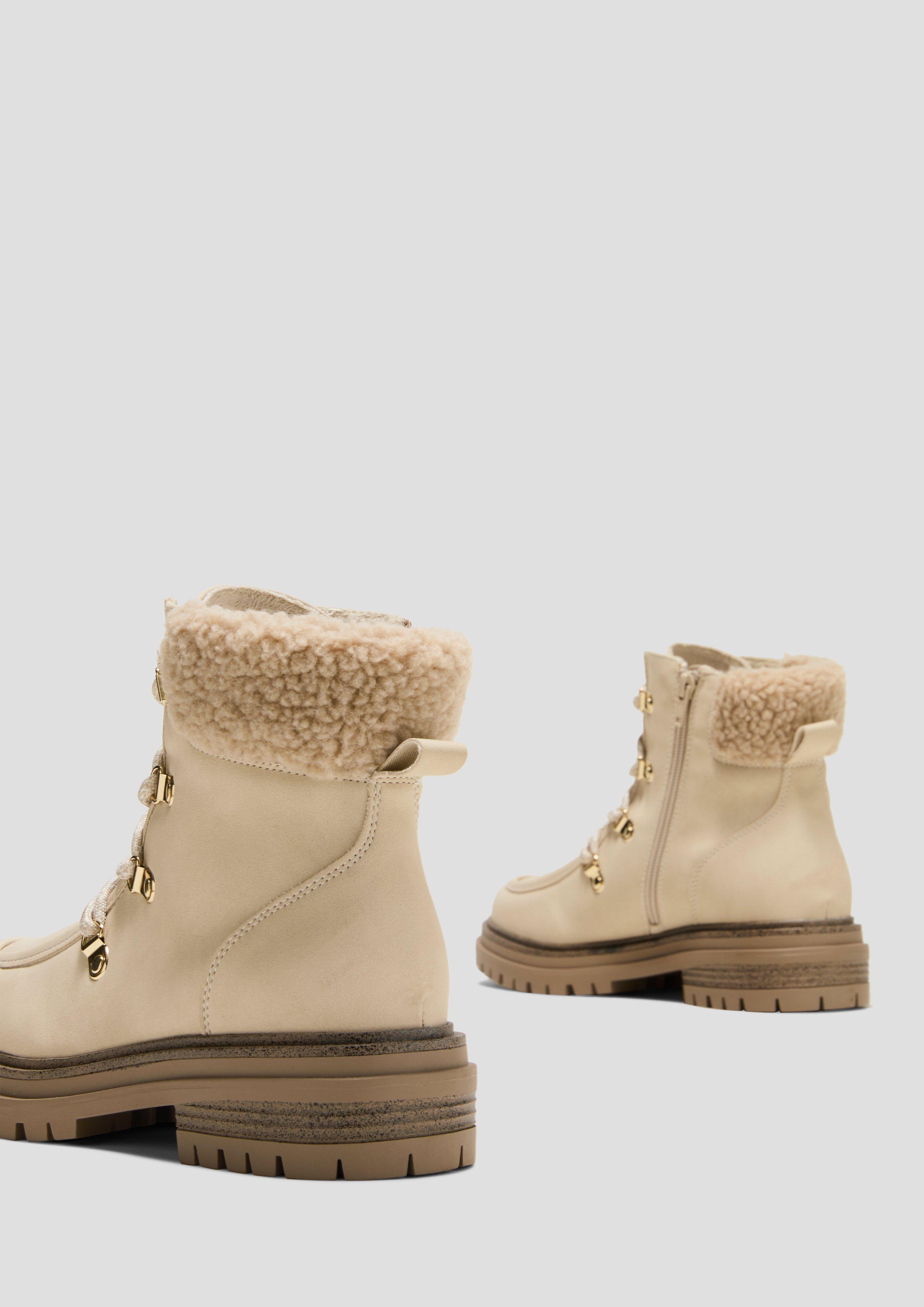 Gefütterte Stiefel in Veloursleder-Optik  6008539-227