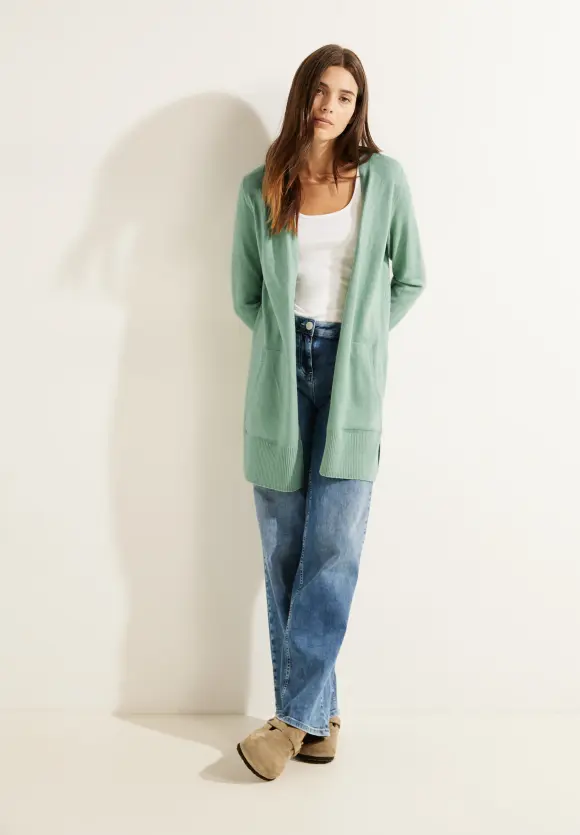 CECIL Cosy Melange Strickjacke