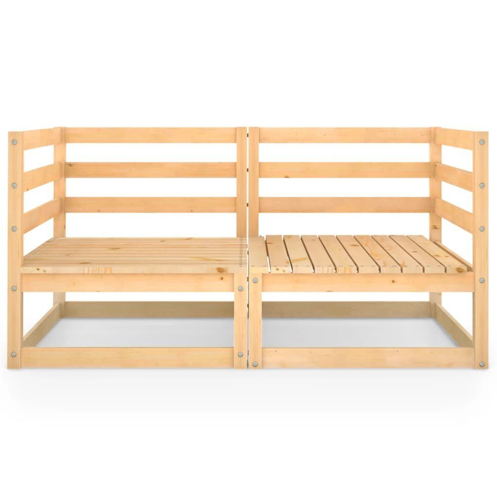 vidaXL Loungesofa Gartensofa 2-Sitzer Massivholz Kiefer, 1 Teile