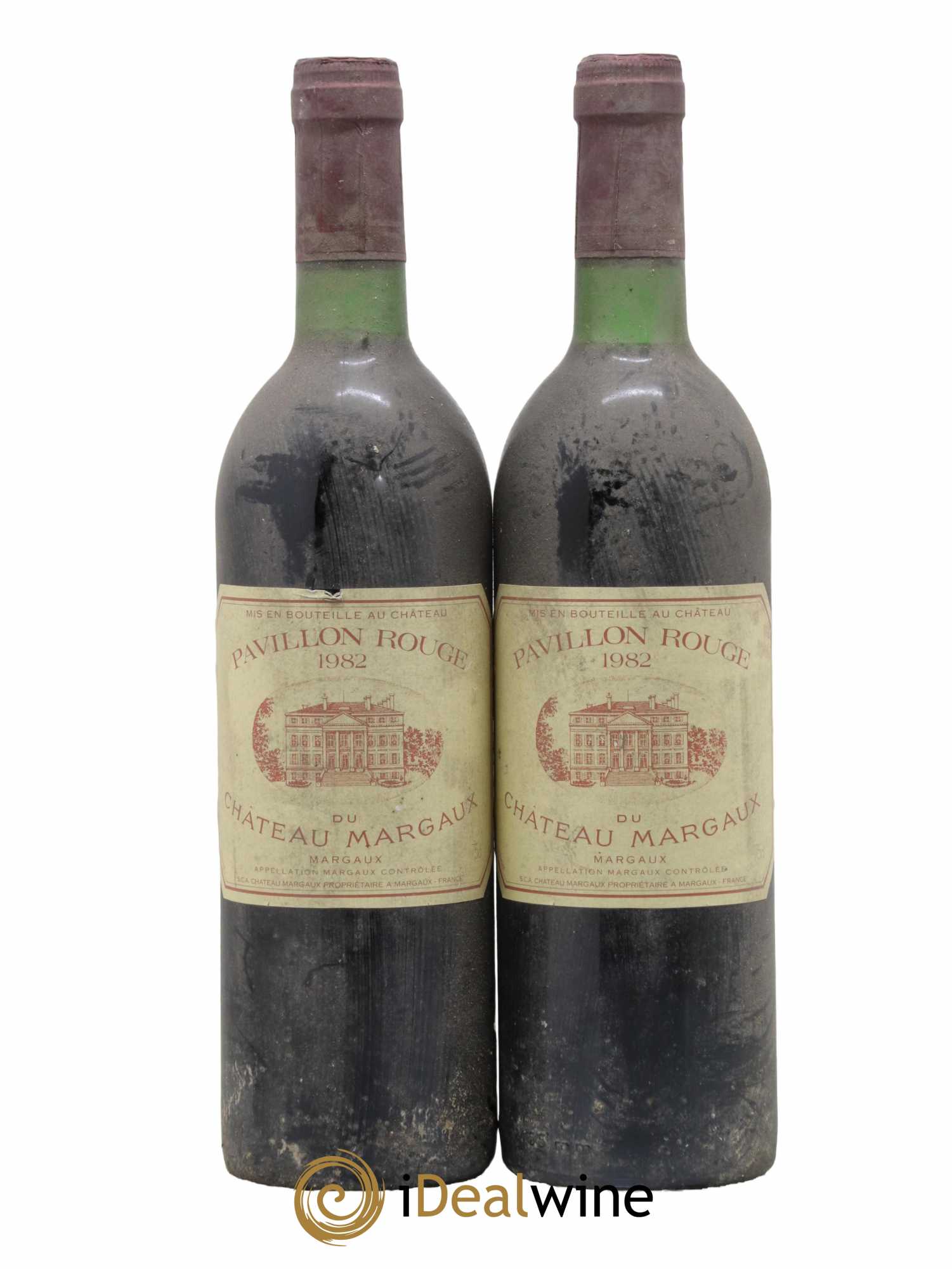 Pavillon Rouge du Château Margaux Second Vin  1982 - Lot de 2 Bouteilles