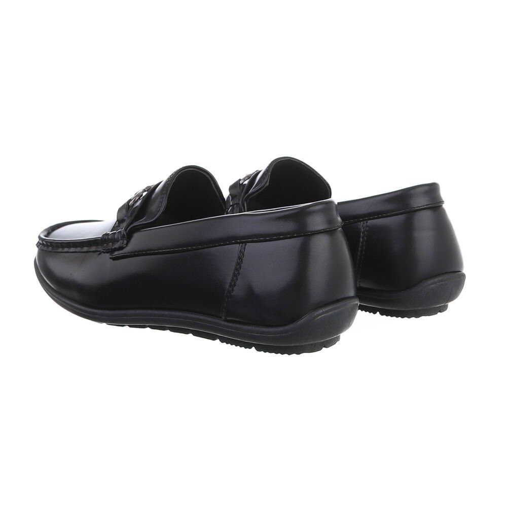 Ital-Design Herren Mokassins Freizeit Slipper Flach Slipper in Schwarz