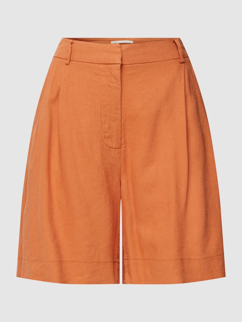 Shorts mit Knopf- und Reißverschluss Modell 'LUDO' in rostrot