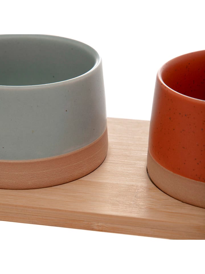 Homla 4tlg. Servierset in Grau/ Terrakotta/ Beige - (L)48 x (B)12 cm günstig kaufen onesize