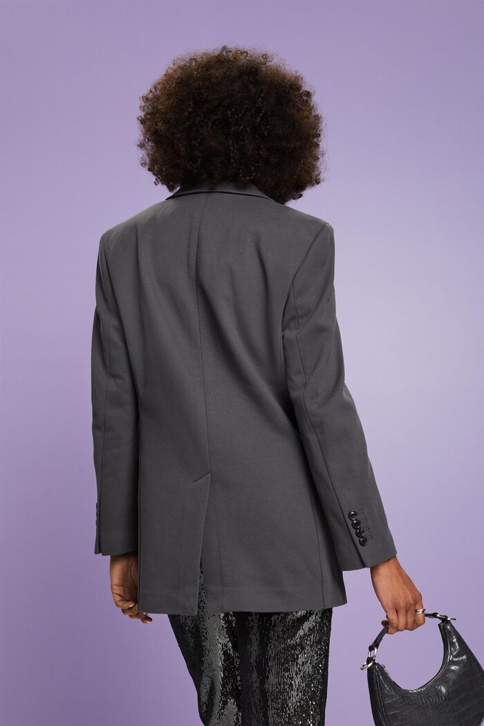 Strukturierter Tuxedo-Blazer aus Baumwollstrick