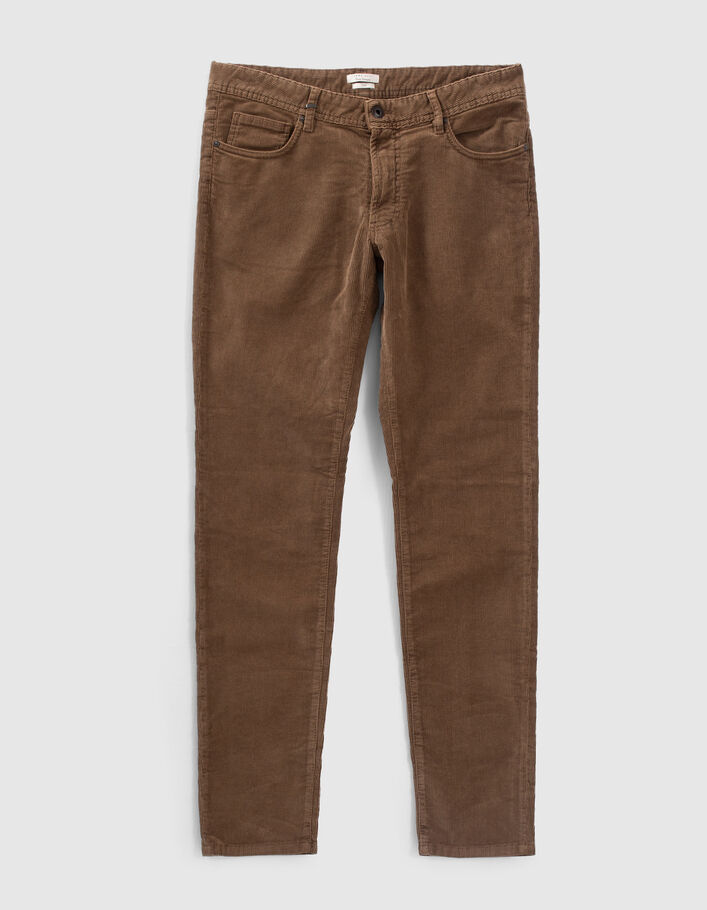 Pantalon SLIM cappuccino en velours Homme