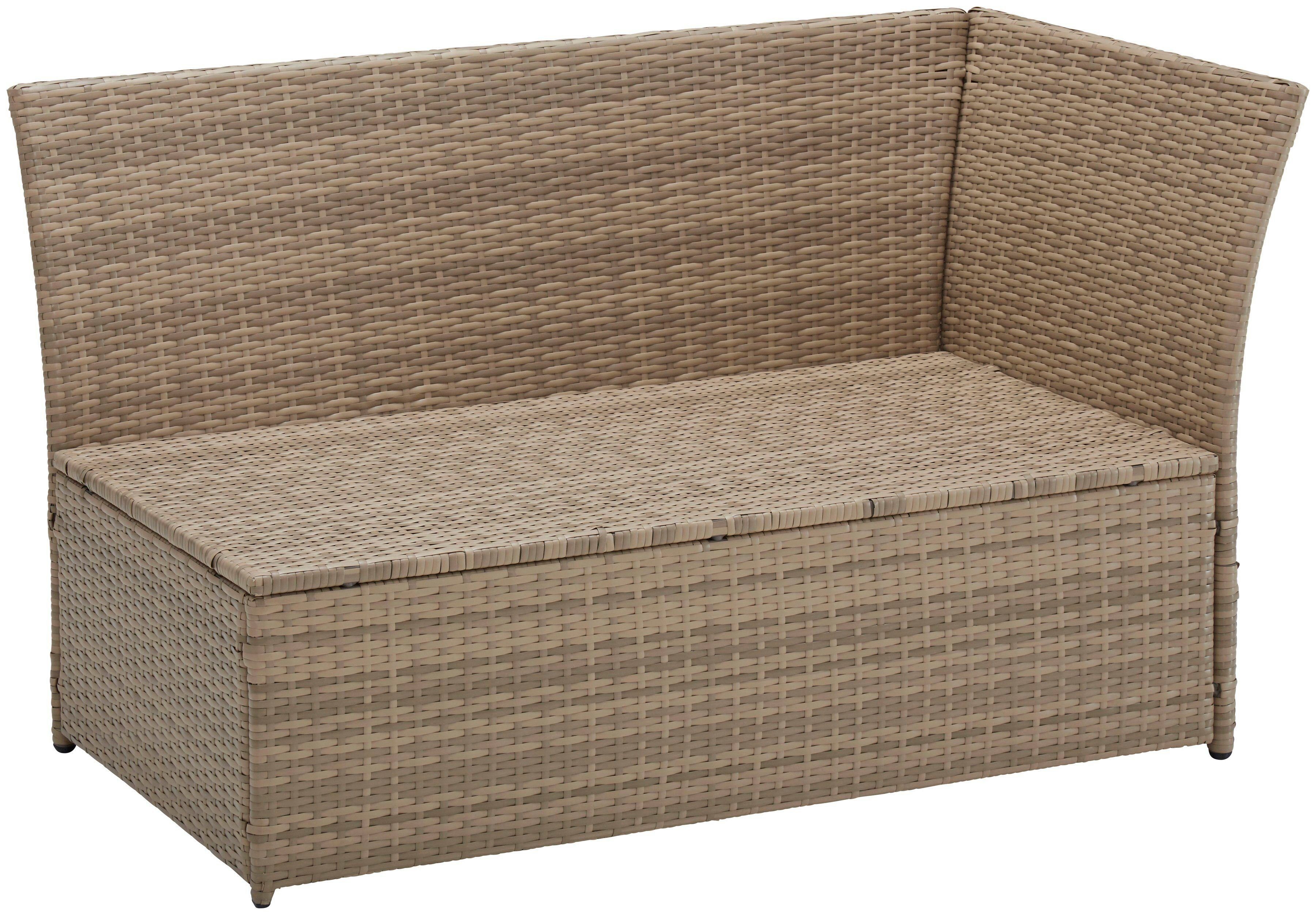 KONIFERA Gartenlounge-Set Marseille, (8-tlg), Sofa, Tisch 57x57 cm, Hocker, Polyrattan