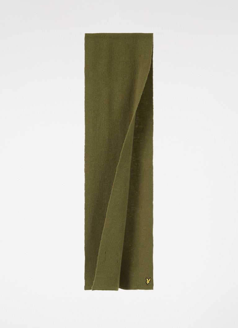 Lyle & Scott Rib knitted scarf in wool blend 195 x 30 cm
