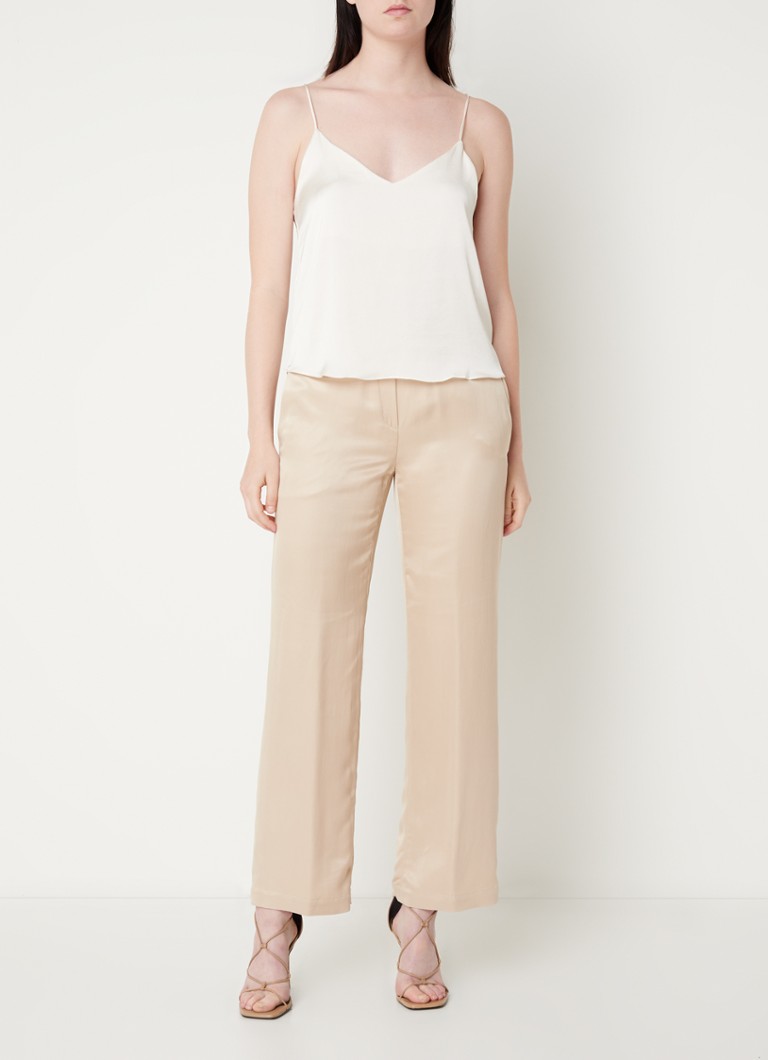 CINQUE Cisleep high-waist straight-fit trousers in lyocell blend with a glossy finish