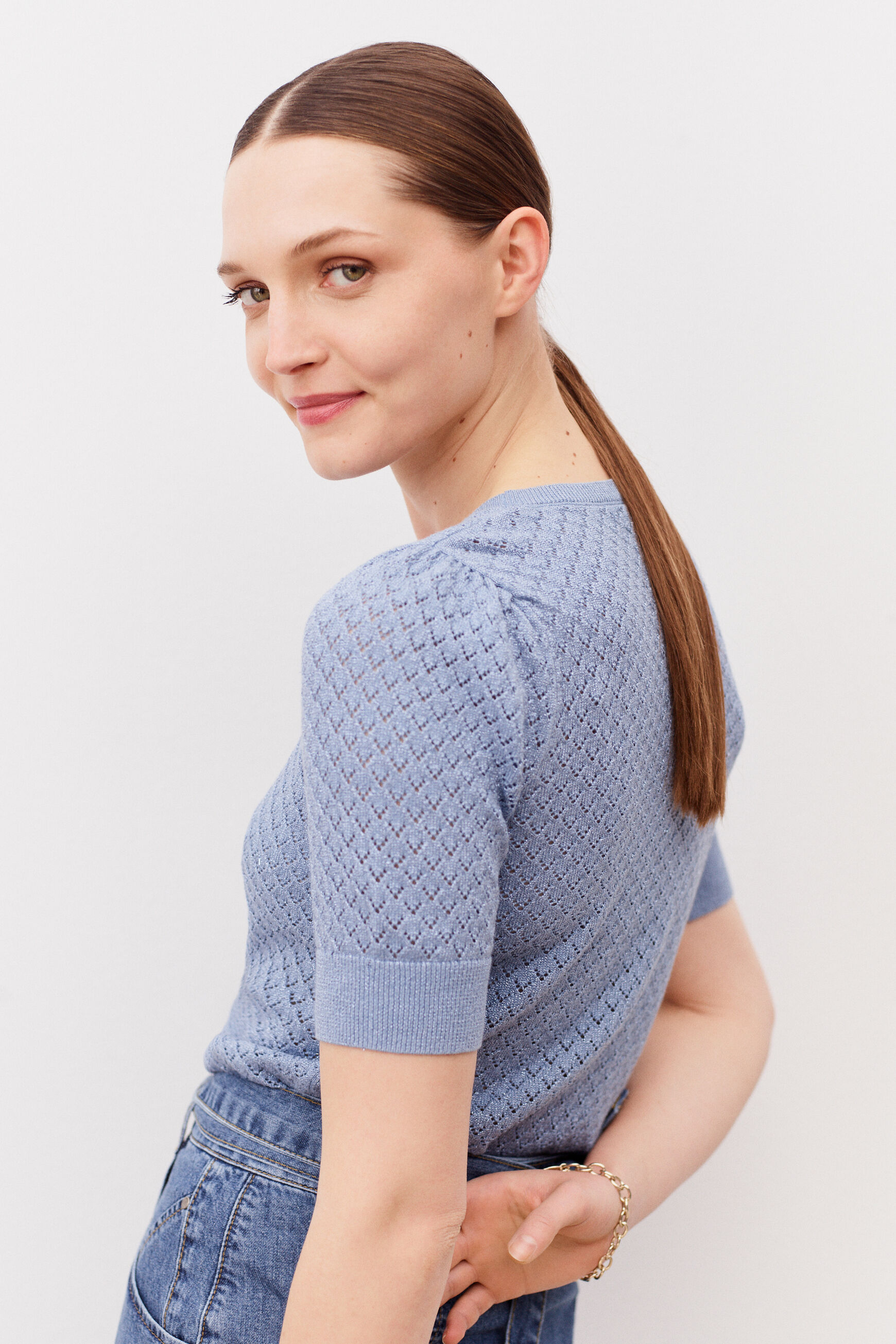 pull rosalia denim stone femme