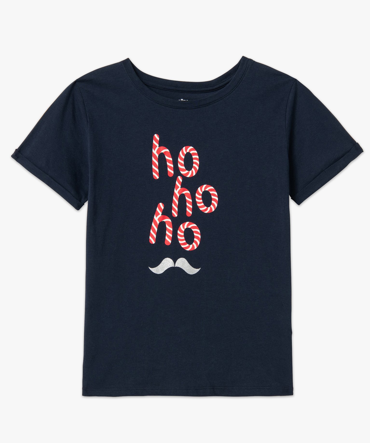 Tee-shirt femme à manches courtes spécial Nol bleu | GEMO